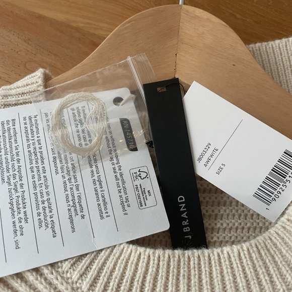 NWT J Brand by Theory Knit Tank | Ivory | Cotton-Wool Blend - Picture 5 of 8